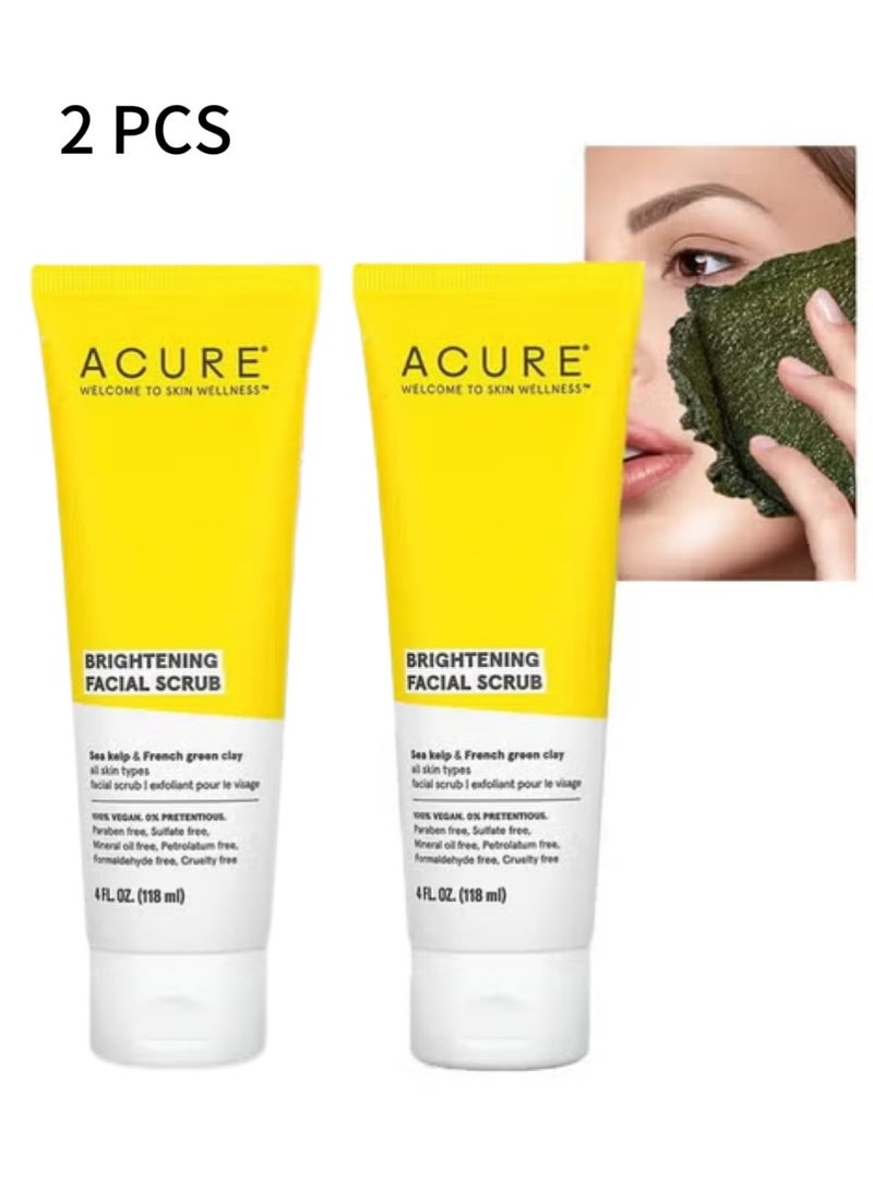 Acure 2 Pack Brightening Facial Scrub 118ml - Image 1